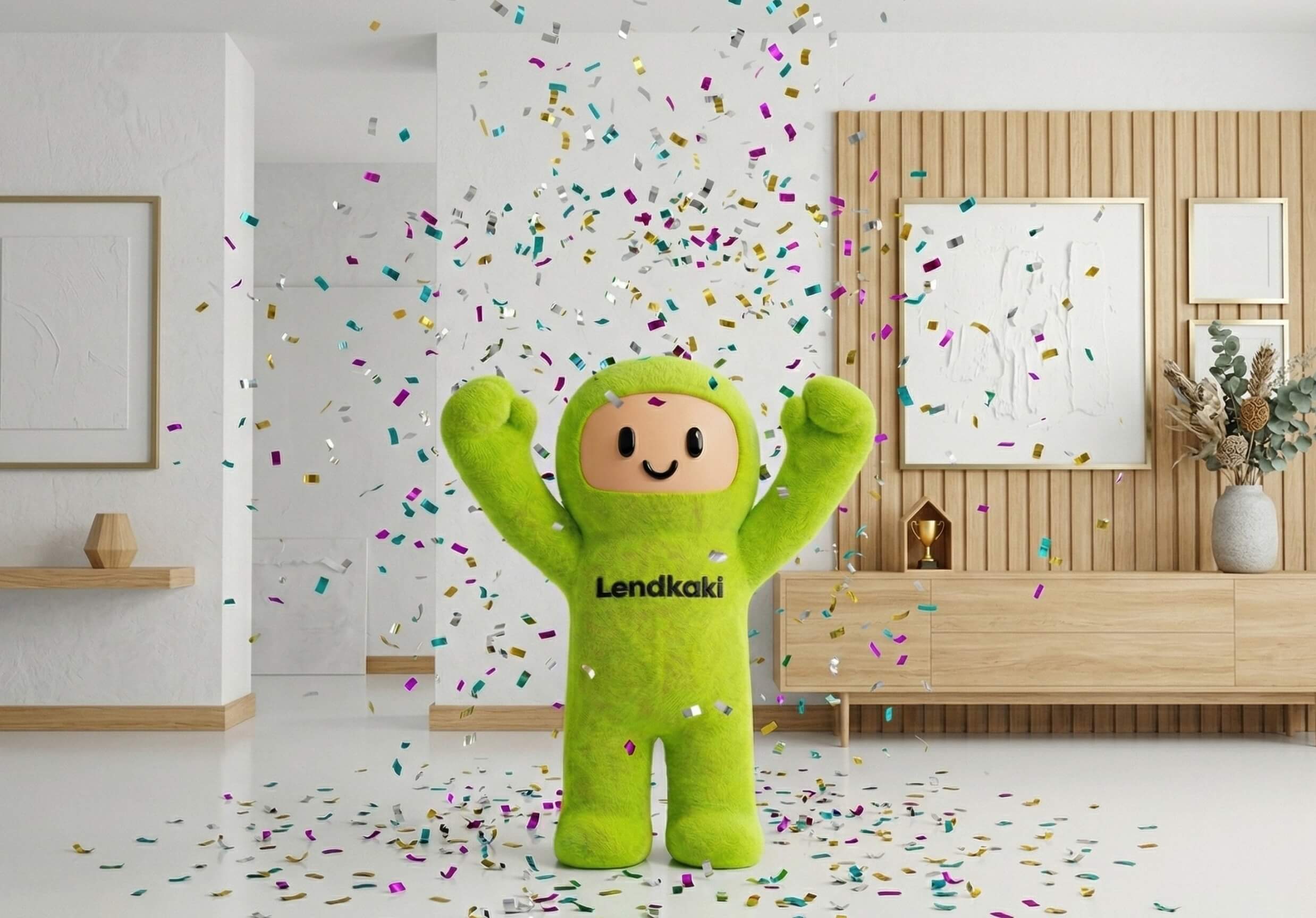 Get funded — celebrating with confetti